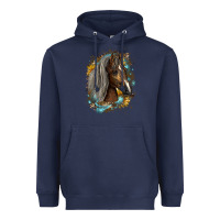 Navy western tennessee horse Heavyweight Hoodie - LillyAllenDesigns
