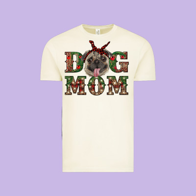 Christmas Pug Mom Vintage Tee Designed By Ranaportraitstore