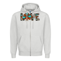 Dove Grey love turkey Zipper Hoodie - JahusDesignShop