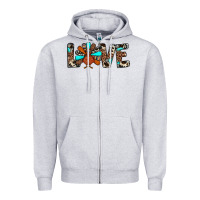 Heather Grey love turkey Zipper Hoodie - JahusDesignShop