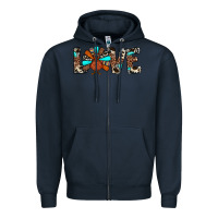 Navy love turkey Zipper Hoodie - JahusDesignShop