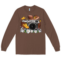 Chestnut floral butterfly film roll vintage camera Long Sleeve Tee - FaDigitalArtStudio