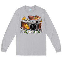 Moon Dust floral butterfly film roll vintage camera Long Sleeve Tee - FaDigitalArtStudio