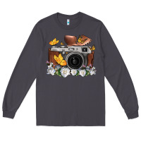 Smoke floral butterfly film roll vintage camera Long Sleeve Tee - FaDigitalArtStudio