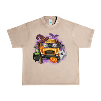 French Oak Halloween School Bus Urban Heavy Tee - texasbilliewilder