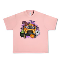 Salmon Halloween School Bus Urban Heavy Tee - texasbilliewilder