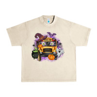 Sandshell Halloween School Bus Urban Heavy Tee - texasbilliewilder