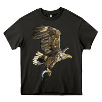 Asphalt American White Sea Eagle Heavy Core Tee - LillyAllenDesigns
