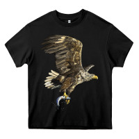 Black American White Sea Eagle Heavy Core Tee - LillyAllenDesigns