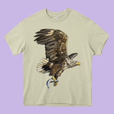 American White Sea Eagle Heavy Core Tee Designed By Lillyallendesigns
