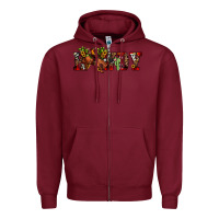Burgundy Christmas Howdy Bronco Rodeo Zipper Hoodie - JahusDesignShop