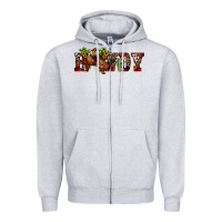Heather Grey Christmas Howdy Bronco Rodeo Zipper Hoodie - JahusDesignShop