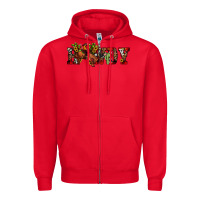 Red Christmas Howdy Bronco Rodeo Zipper Hoodie - JahusDesignShop