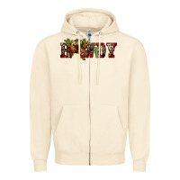 Sandshell Christmas Howdy Bronco Rodeo Zipper Hoodie - JahusDesignShop