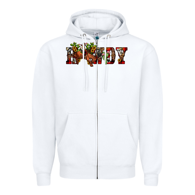 Christmas Howdy Bronco Rodeo Zipper Hoodie by JahusDesignShop | Teevron