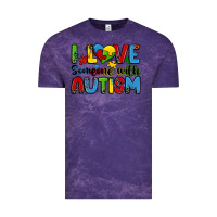 Cloud Purple i love someone with autism Vintage Tee - Zillion Design Studio