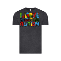 Vintage Black i love someone with autism Vintage Tee - Zillion Design Studio