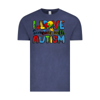 Vintage Denim i love someone with autism Vintage Tee - Zillion Design Studio
