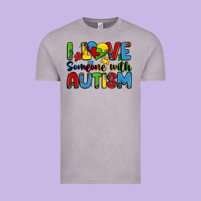 I Love Someone With Autism Vintage Tee Designed By Zillion Design Studio