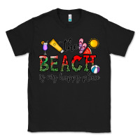 Black the beach is my happy place Classic Tee - CowhideDigitalArt