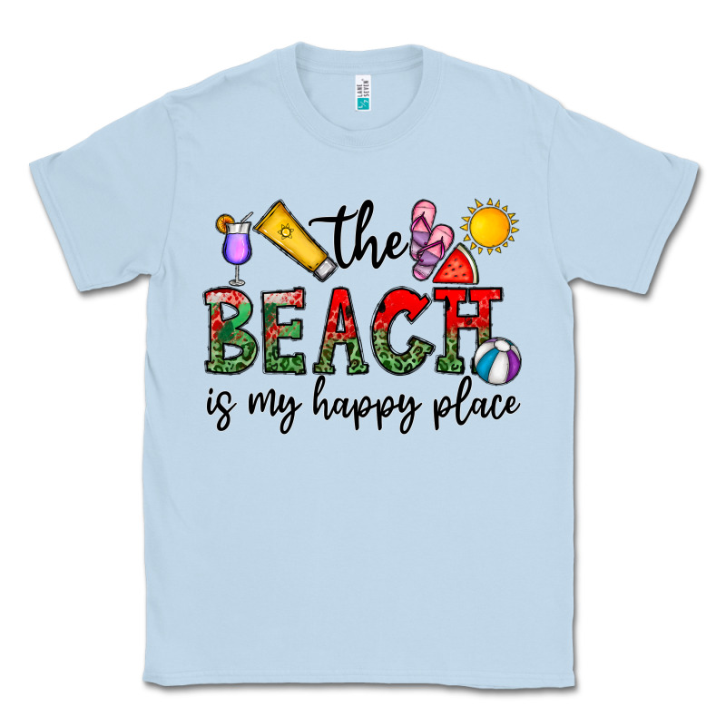 The Beach Is My Happy Place Classic Tee by CowhideDigitalArt | Teevron