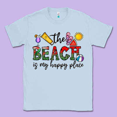 The Beach Is My Happy Place Classic Tee Designed By Cowhidedigitalart