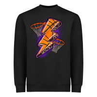 Black basketball lightning bolt Heavyweight Sweatshirt - Zillion Design Studio