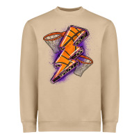 Mushroom basketball lightning bolt Heavyweight Sweatshirt - Zillion Design Studio