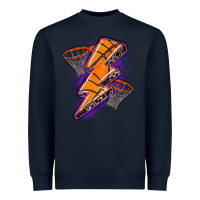 Navy basketball lightning bolt Heavyweight Sweatshirt - Zillion Design Studio
