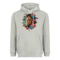 Moon Dust quarter horse floral Heavyweight Hoodie - LillyAllenDesigns