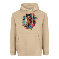 Mushroom quarter horse floral Heavyweight Hoodie - LillyAllenDesigns