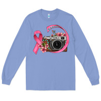 Colony Blue floral cancer ribbon vintage camera Long Sleeve Tee - FaDigitalArtStudio