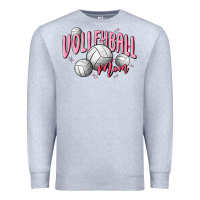 Heather Grey volleyball mom Premium Sweatshirt - MaliasSmallBusiness