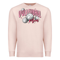 Pale Pink volleyball mom Premium Sweatshirt - MaliasSmallBusiness