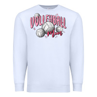 White volleyball mom Premium Sweatshirt - MaliasSmallBusiness