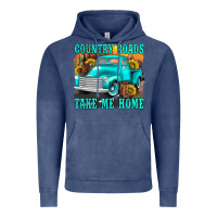 Vintage Denim country roads take me home western Vintage Hoodie - texasbilliewilder