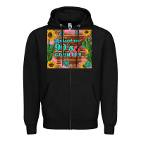 Black raised 90's country guitar cactus sunflower's Zipper Hoodie - Artiststas