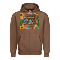 Chestnut raised 90's country guitar cactus sunflower's Zipper Hoodie - Artiststas