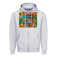 Heather Grey raised 90's country guitar cactus sunflower's Zipper Hoodie - Artiststas