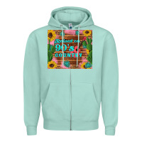 Seafoam raised 90's country guitar cactus sunflower's Zipper Hoodie - Artiststas
