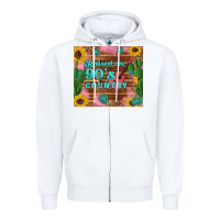 White raised 90's country guitar cactus sunflower's Zipper Hoodie - Artiststas