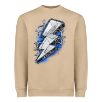 Mushroom volleyball lightning bolt Heavyweight Sweatshirt - Zillion Design Studio