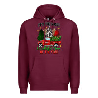Burgundy its the most wonderful time of the year Premium Hoodie - MaliasSmallBusiness