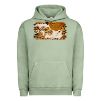 Pigment Oil Green leopard cowhide brushstroke Urban Hoodie - Jasminsmagicworld