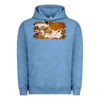 Pigment Pebble Blue leopard cowhide brushstroke Urban Hoodie - Jasminsmagicworld
