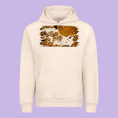Leopard Cowhide Brushstroke Urban Hoodie Designed By Jasminsmagicworld
