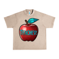 French Oak apple teacher Urban Heavy Tee - BarkalooDesign