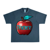 Midnight Navy apple teacher Urban Heavy Tee - BarkalooDesign