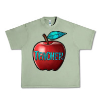 Oil Green apple teacher Urban Heavy Tee - BarkalooDesign