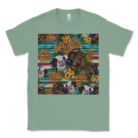 Sage western two cute heifers seamless pattern Classic Tee - HRA Design Shop